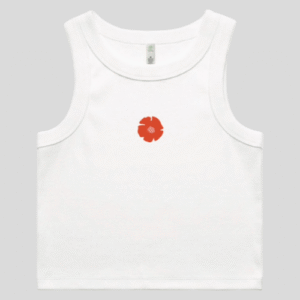 Embroidered White Singlet